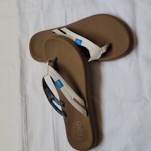 FLOJOS FLIP FLOP. Color Brown and White. SIZE 8 for Women.
